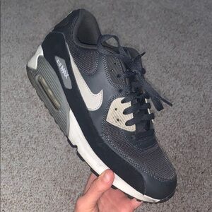 Nike Black and Gray Air Max 90 Sneakers